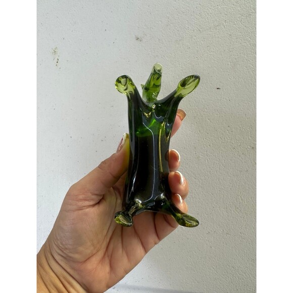 Mid Century Vintage Viking Art Blown Green Glass Standing Horse Figurine - Picture 6 of 6